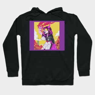 Devil's daughter - Vintage drawing - Psychedelic color Hoodie